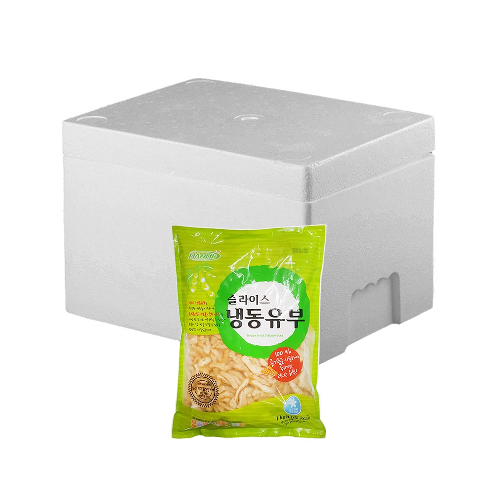 [9봉묶음]한미 슬라이스 유부(냉동) 1kg